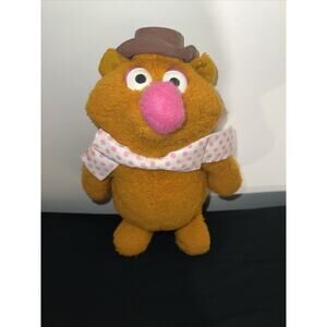 Vintage 1976‎ Fisher Price - Fozzie Bear 14" Plush Muppets Jim Henson w/ Hat